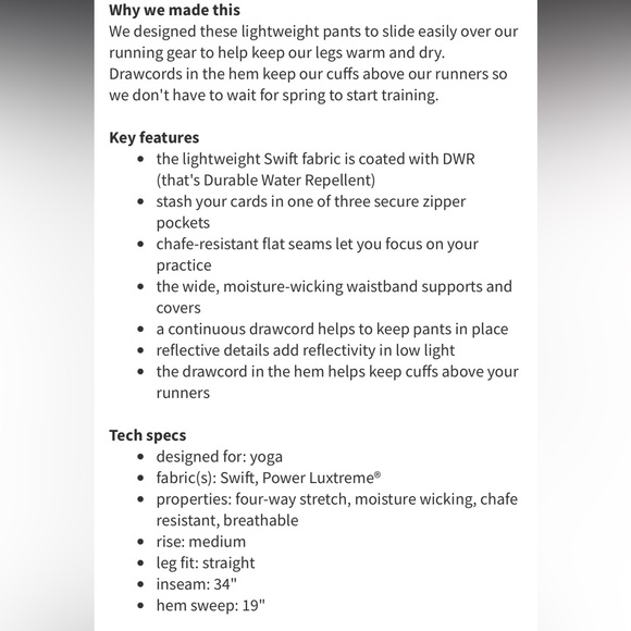 Lululemon- Dance Studio- Travel 2 Track- Black/Space Dye-Size 12- 33” Inseam.. - Picture 16 of 16